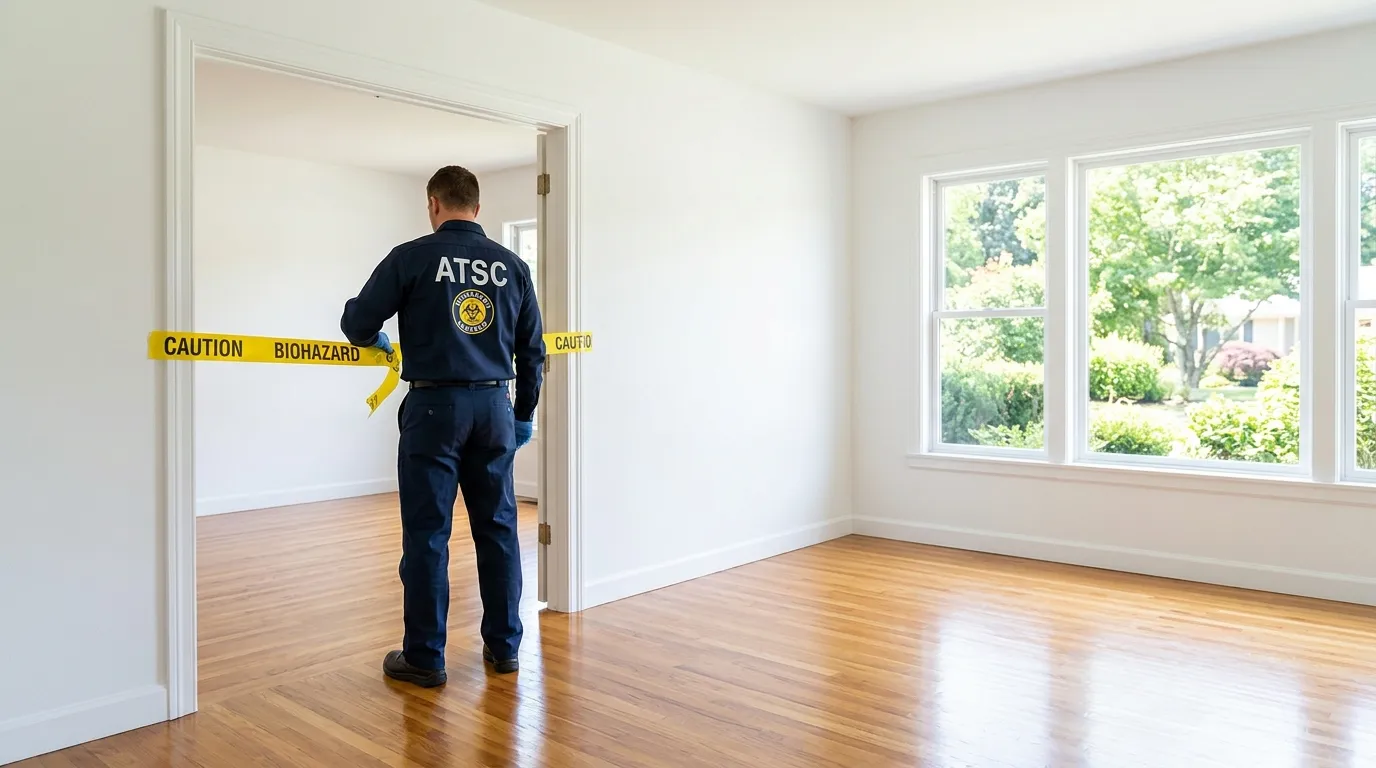 Certified biohazard cleanup crew performing Trauma Scene Cleanup in Hawkinsville